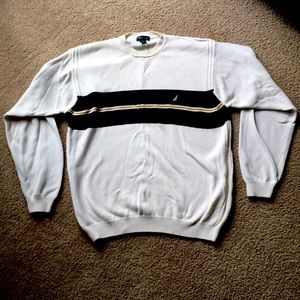 Nautica XL Crewneck Knit Striped Sweater